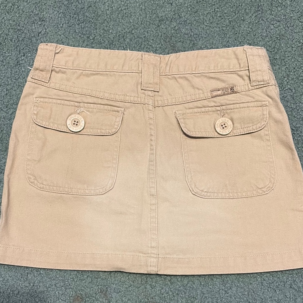 Split Tan Kids Skirt